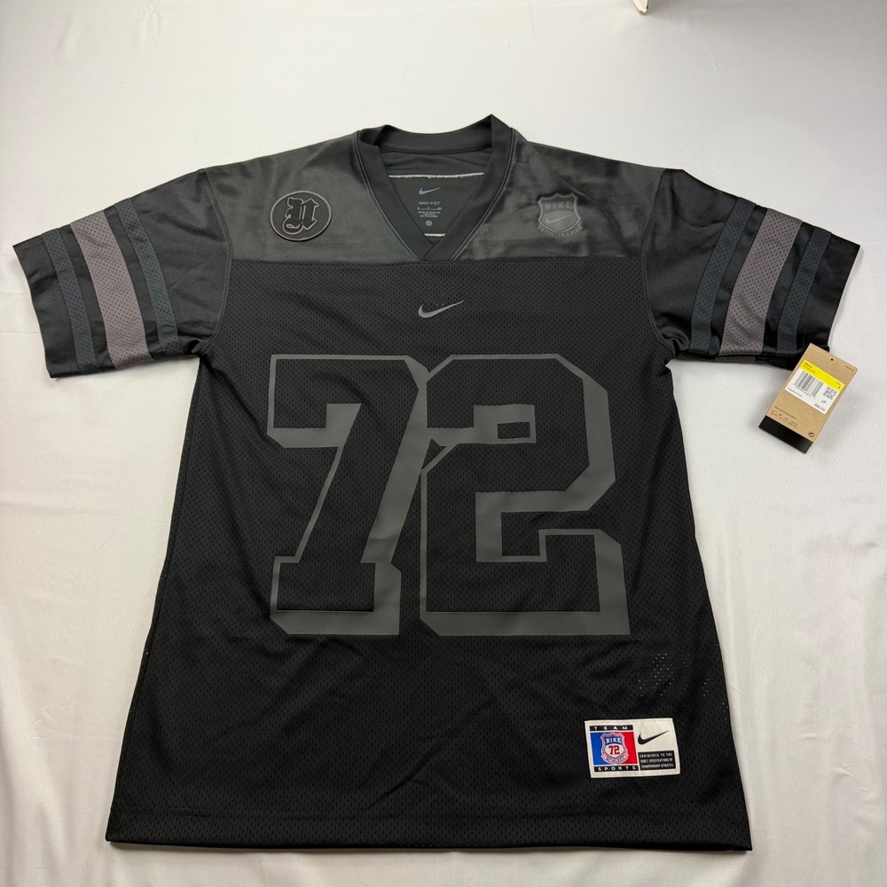 Nike Football Jersey Mens Small Black Team 72 Sports Dri-FIT IH7492-010 NEW